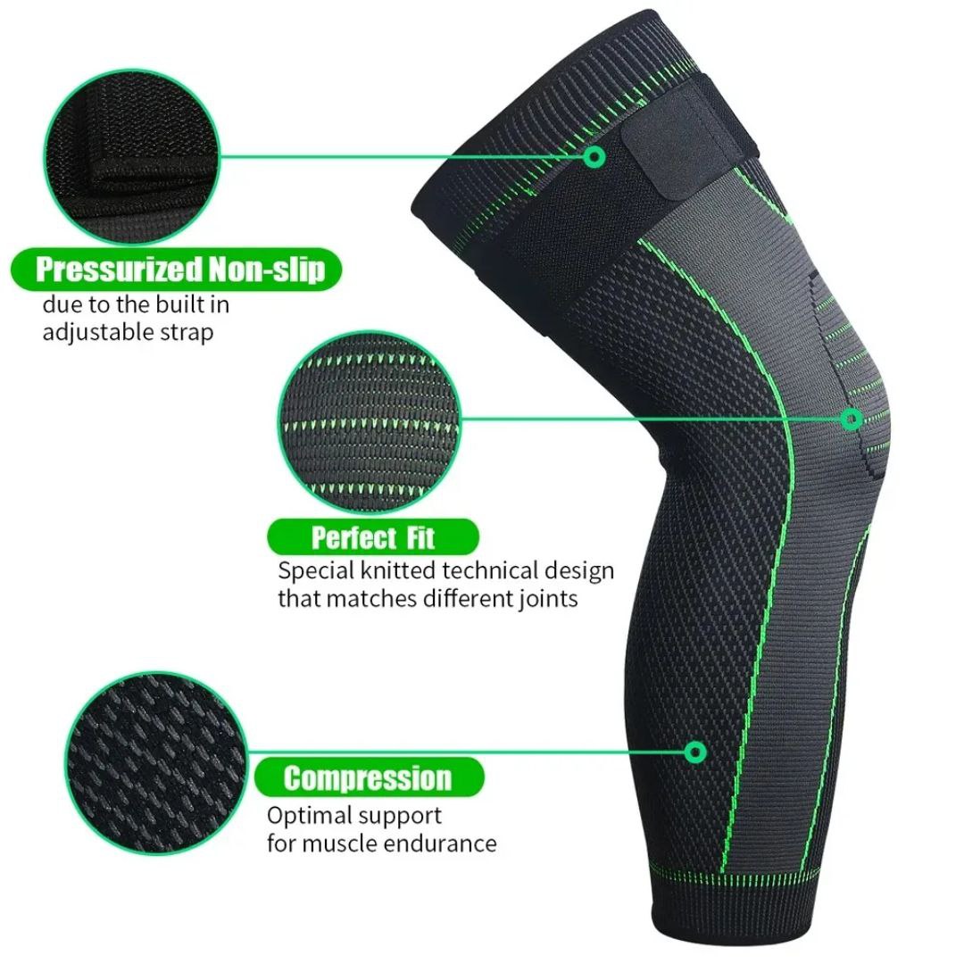 Genouillère de Compression Longue Manchon de Protection pour la Jambe