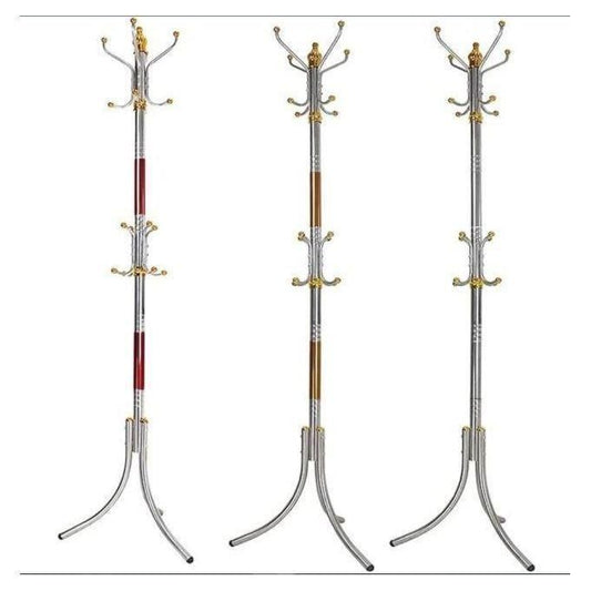 Porte-Manteau Chambre À Coucher En Acier Inoxydable Porte-Manteau Chapeau Vêtements رف معاطف من الفولاذ المقاوم للصدأ لغرفة النوم، رف قبعات، رف ملابس، حامل أرضي، رف معاطف معدني