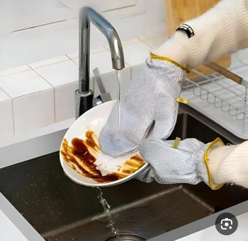 Gants de nettoyage avec brosse intégrée قفازات التنظيف