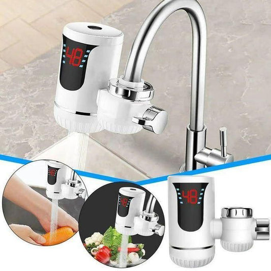 صنبور سخان مياه فوري كهربائي مع عرض درجة الحرارة Robinet chauffe-eau électrique instantané avec affichage LED