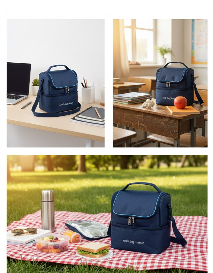 Lunch Bag Sac repas isotherme Deux étages حقيبة غداء معزولة حرارياً ذات طبقتين