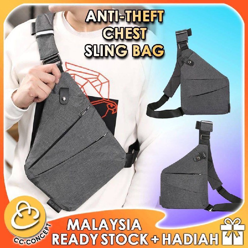 Sac de poitrine multifonctions Anti-vol حقائب كتف واحدة مضادة للسرقة للرجال