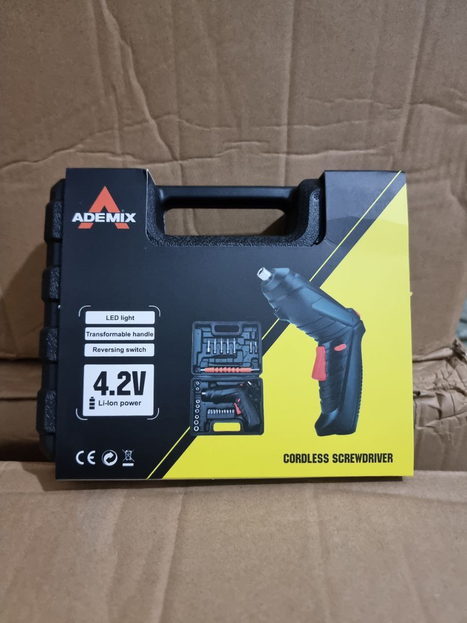 مثقاب مفك براغي كهربائي لاسلكي مع مصباح LED Kit de tournevis électrique 47 en 1, rechargeable et rotatif, avec perceuse-visseuse sans fil, LED intégrée et batterie 1300 mAh