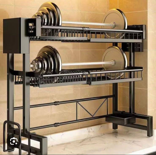 Etagère de rangement anti-poussière pour évier رفوف منظمة لحوض المطبخ مع رف تخزين مقاوم للغبار مع وظيفة تجفيف الوعاء