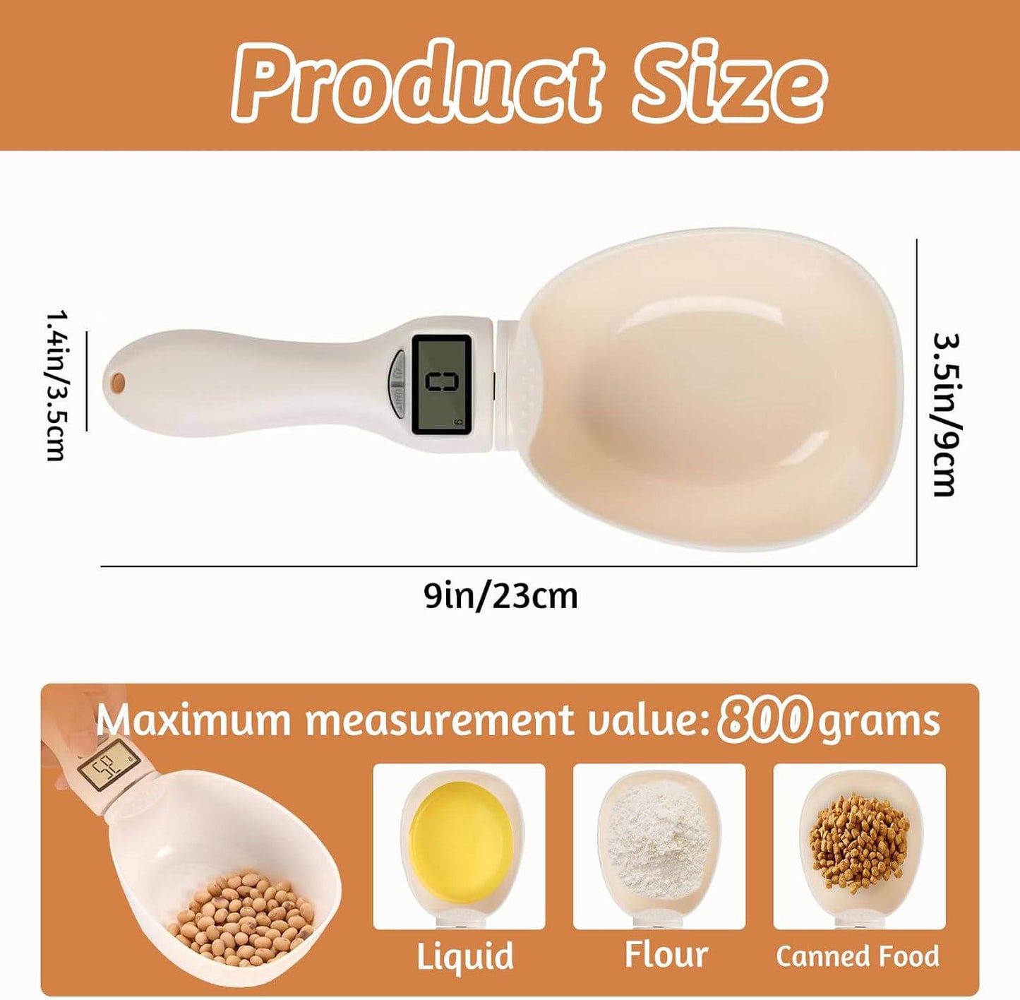 Cuillère doseuse numérique, cuillère doseuse électronique avec écran LCD Measure Spoon ميزان ملعقة رقمي، ملعقة قياس إلكترونية مع شاشة LCD