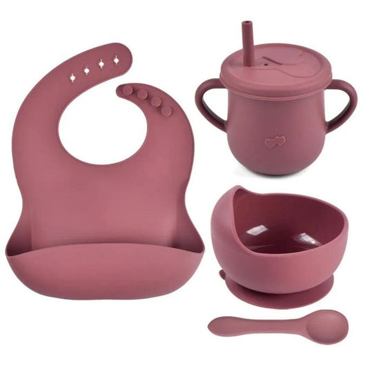طقم طعام للأطفال سيليكون Silicone baby cutlery set