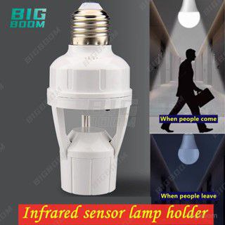 قاعدة مصباح E27 بقدرة 60 واط مزودة بمستشعر حركة PIR لمصابيح LED Douille lampe détecteur de mouvement PIR E27 60W pour ampoules LED