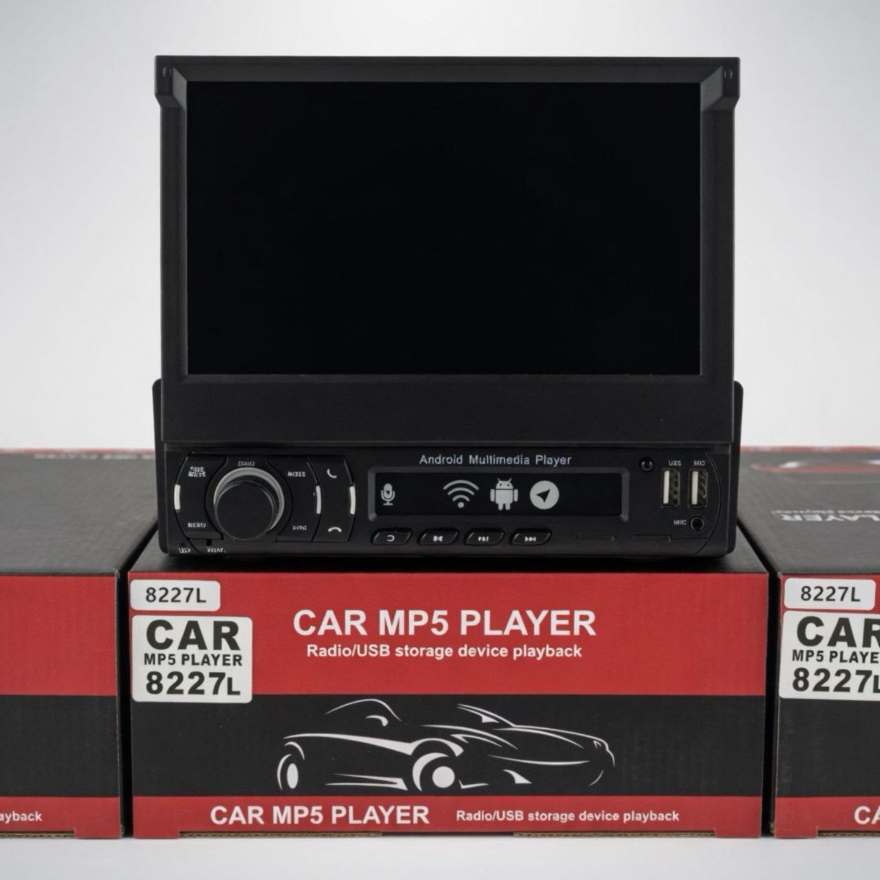راديو السيارة مشغل وسائط متعددة MP5 مزود بشاشة تعمل باللمس Car MP5 Player 8227L Autoradios sont des lecteurs multimédias MP5 avec un écran tactile