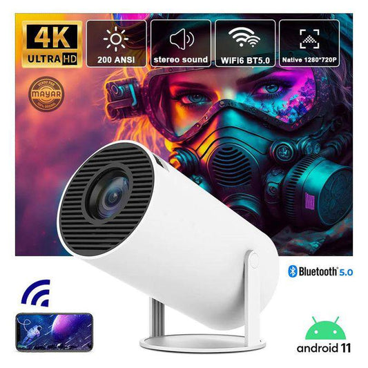 جهاز عرض سينما منزلية ذكي بزاوية 180 درجة بدقة 4K Projecteur intelligent 180° Home Cinéma 4K