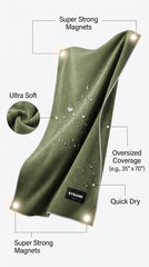 منشفة حمام مغناطيسية بحلقة Serviette de Bain Magnétique avec Boucle Microfibre Super Absorbante