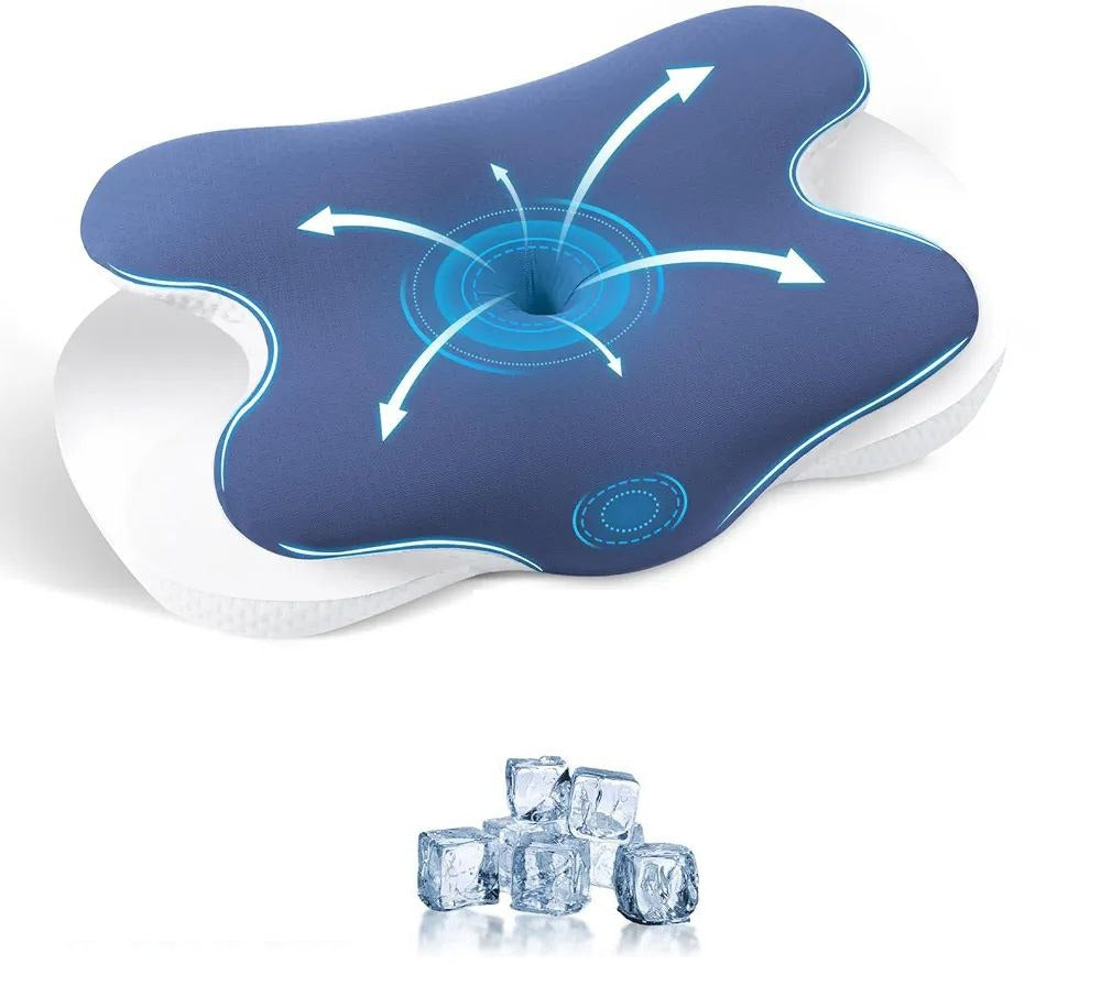 وسادة إسفنجية طبية وسادة دعم مريحة للرقبة ألم و الكتف Oreiller en Mousse à Mémoire de Forme, Oreiller Cervical pour Les Douleurs aux épaules