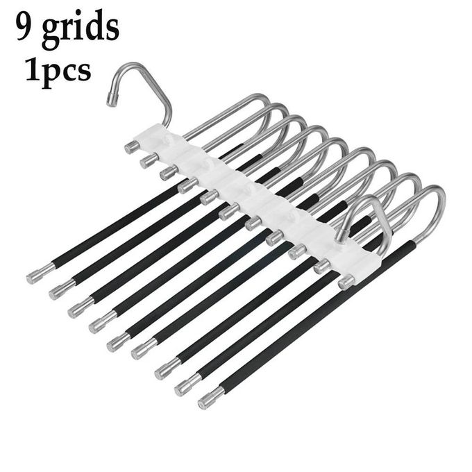 Cintres pour pantalons, peu encombrants en acier inoxydable شماعات بنطلونات من الفولاذ المقاوم للصدأ موفرة للمساحة، غير قابلة للانزلاق