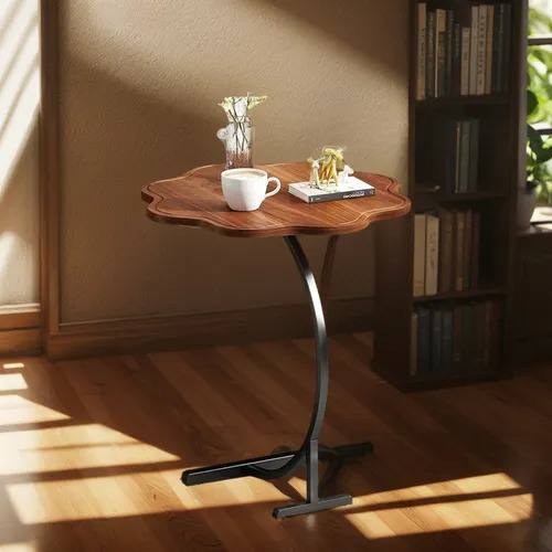 Table D'appoint Support en Forme de C طاولة جانبية على شكل حرف C