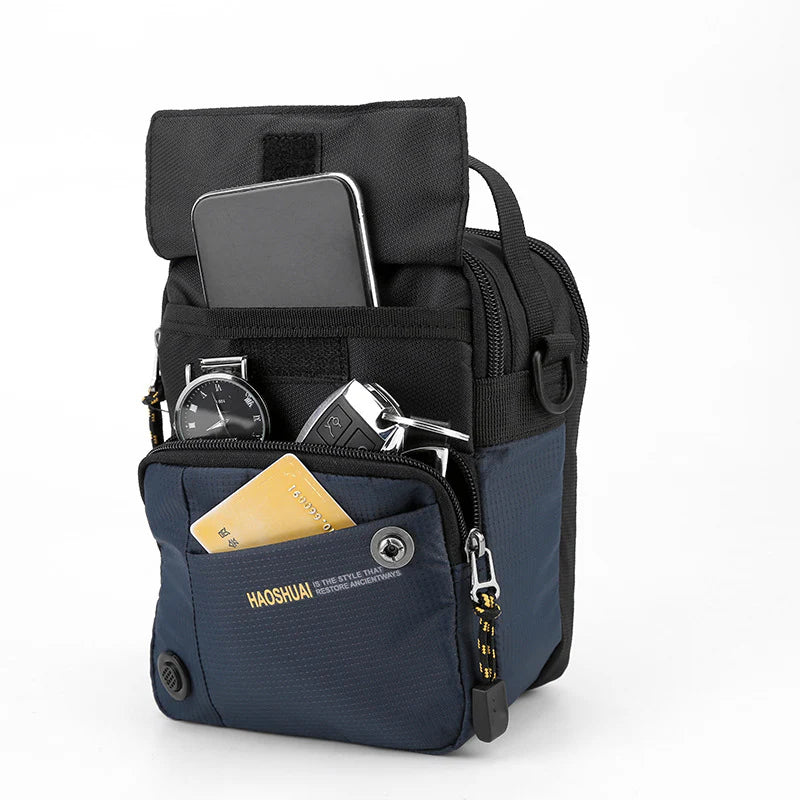 Sac à bandoulière en nylon imperméable حقيبة كتف مصنوعة من النايلون المقاوم للماء.