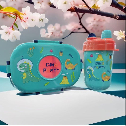 Ensemble de déjeuner et une bouteille d'eau pour enfants, avec un thème de dinosaures