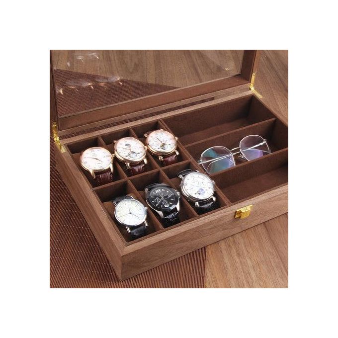 علبة أنيقة للساعات والنظارات Coffret élégant pour montres et lunettes