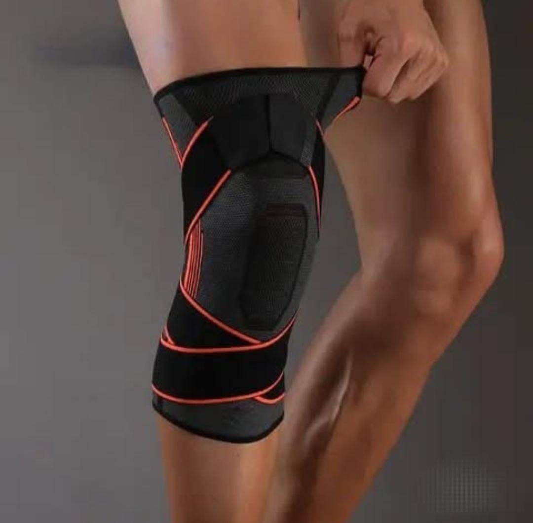 Genouillères de sport pressurisés élastiques protection 2 pièces حزام شدالركبة الرياضية المرنة المضغوطة، قطعتين