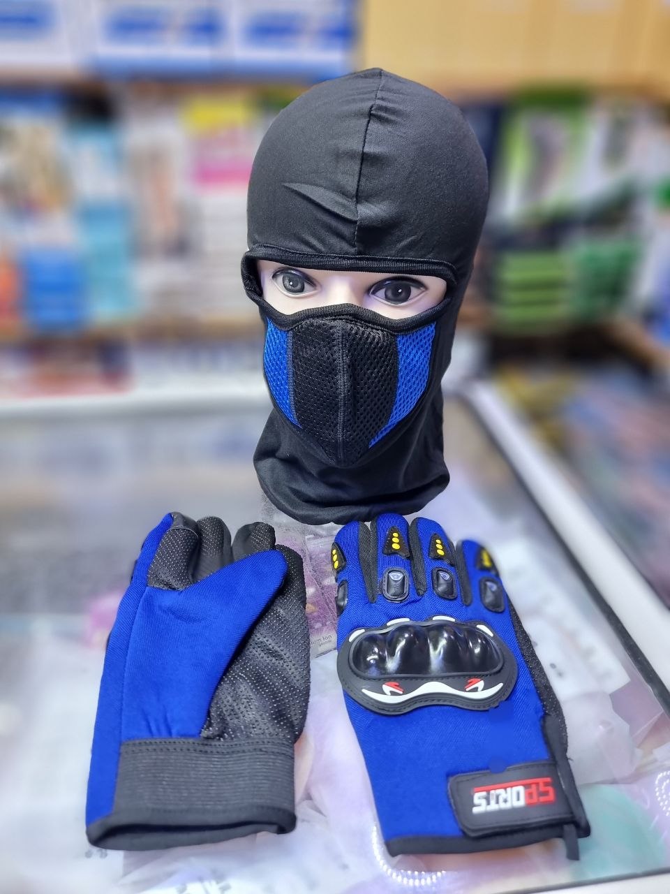 SPORTS Tactical Set طقم رياضي احترافي قفازات قناع واقي