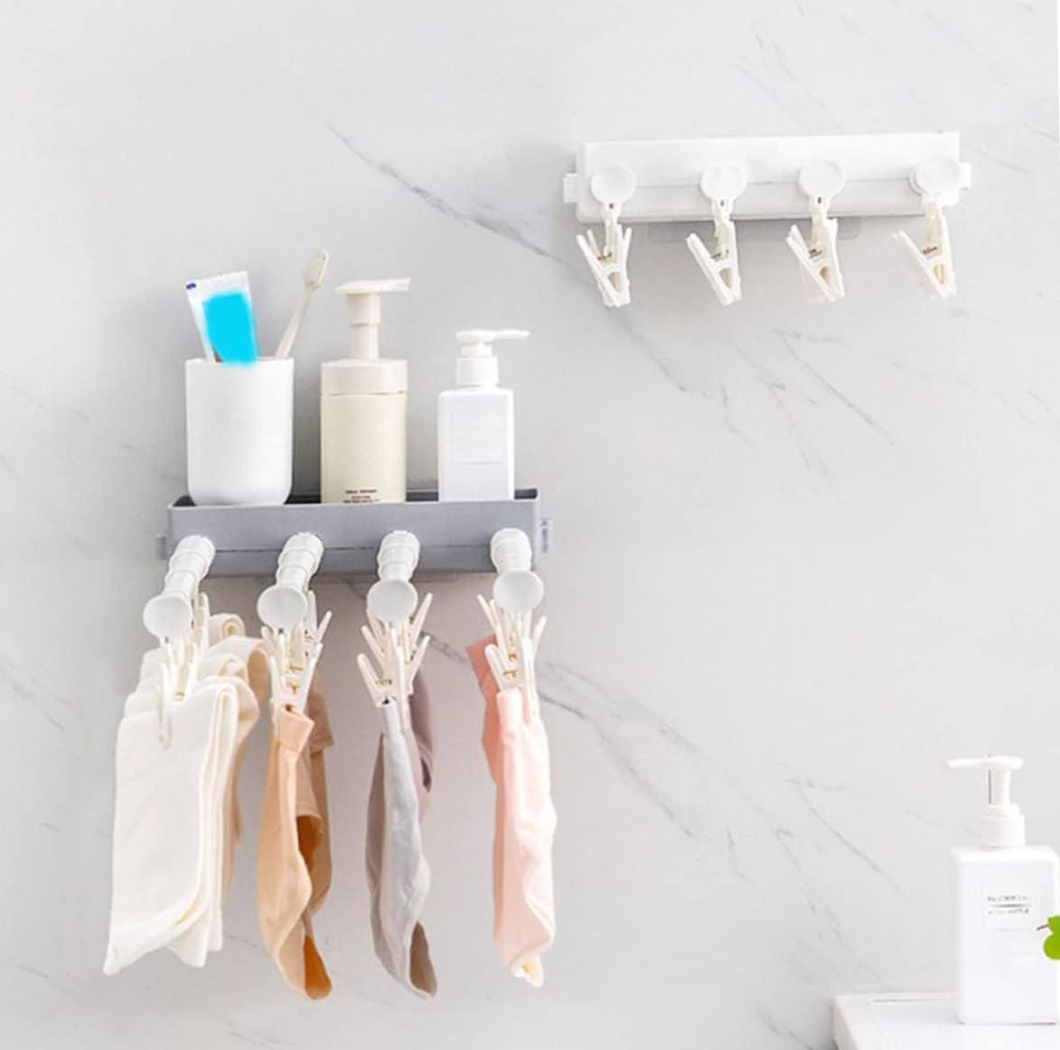 Porte-vêtements Mural Pour Sécher Les Chaussettes Et Les Sous-vêtements رفوف ملابس مثبت على الحائط لتجفيف الجوارب والملابس الداخلية