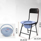كرسي مرحاض تخييم محمول مع مسند ظهر ودلو Chaise de Toilette de Camping Portable avec Dossier et Seau