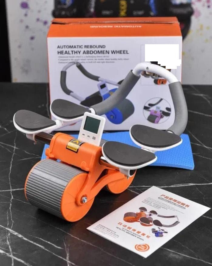 بكرة تمارين البطن مع دعم الكوع ومؤقت للرجال والنساء Rouleau d’exercice pour l’Abdomen avec Support de Coude et minuterie pour hommes et femmes