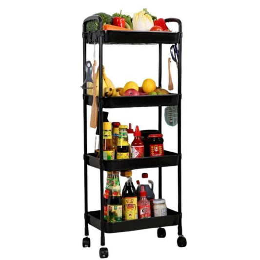 عربة التخزين المتنقلة هذه ذات الأربع طبقات Chariot à Roulettes Compact