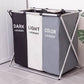 سلة الغسيل قابلة للطي وسهلة الاستعمال Panier à linge avec trois compartiments, pliable en forme de X, Organisateur linge