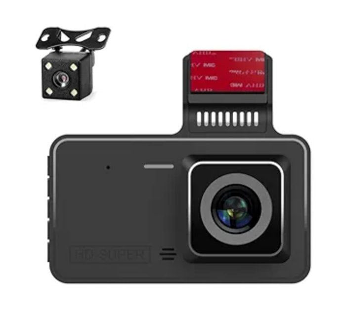 مسجل فيديو للقيادة في السيارة من الأمام والخلف ليلاً ونهارا Enregistreur vidéo de conduite automobile