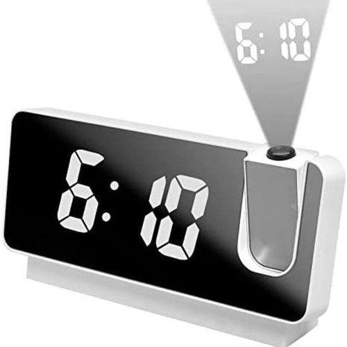 Horloge numérique multifonctionnelle avec affichage LED ساعة رقمية متعددة الوظائف مع شاشة LED وإسقاط الوقت