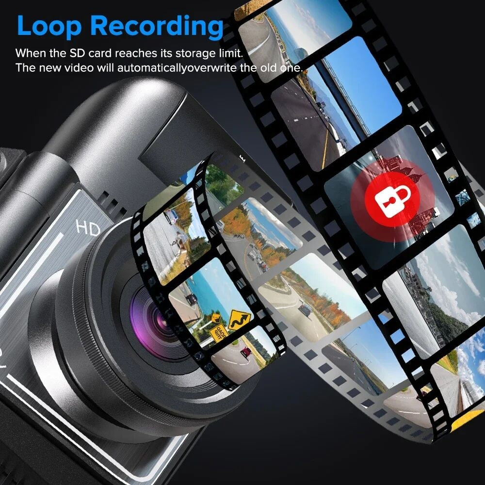 كاميرا سيارة 4 عدسات Caméra Automobile 4 Lenses 1080P avec Écran IPS 2.0