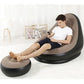 كرسي بذراعين قابل للنفخ مع مسند للقدمين Fauteuil Lounge Confortable Salon, Chaise Relax Ergonomique Intérieur Maison