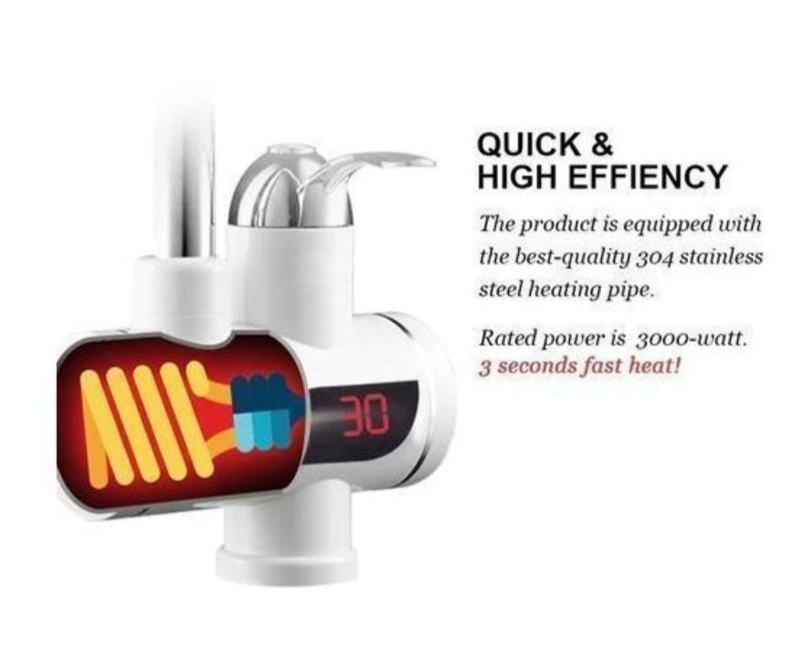 جهاز تسخين المياه مع حنفية ومرش الحمام للماء البارد والساخن