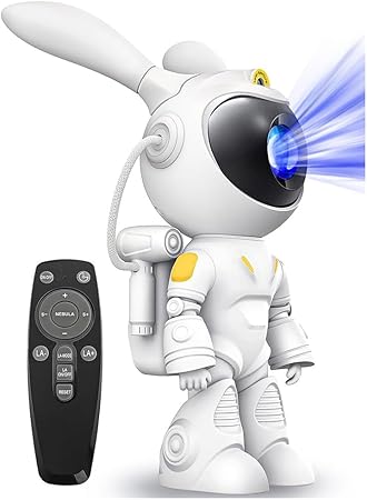 Projecteur d'étoiles, Projecteur de lumières galactiques lapin astronaute amusant جهاز عرض النجوم، جهاز عرض أضواء المجرة على شكل أرنب مضحك لرائد فضاء