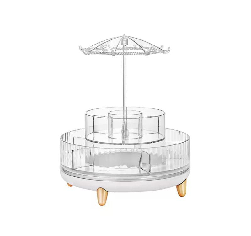 منظم مكياج ومستحضرات تجميل دوار من الأكريليك الشفاف Organisateur de maquillage et de produits de beauté rotatif en acrylique transparent
