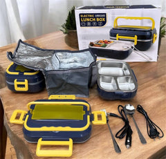 Electric Lunch Box 3Grid Plate صندوق غداء كهربائي بثلاثة ألواح شبكية