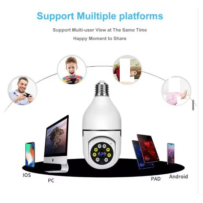 كاميرا مراقبة لاسلكية Camera Ip H 264 Caméra de surveillance Wifi E27