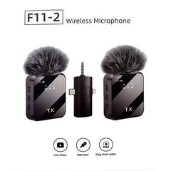Double Microphone sans fil Wireless microphone F11-2