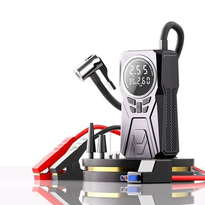 جهاز تشغيل بطارية السيارة، منفاخ الإطارات، بنك الطاقة Démarreur de batterie de voiture  Gonfleur Pneu, Power Bank