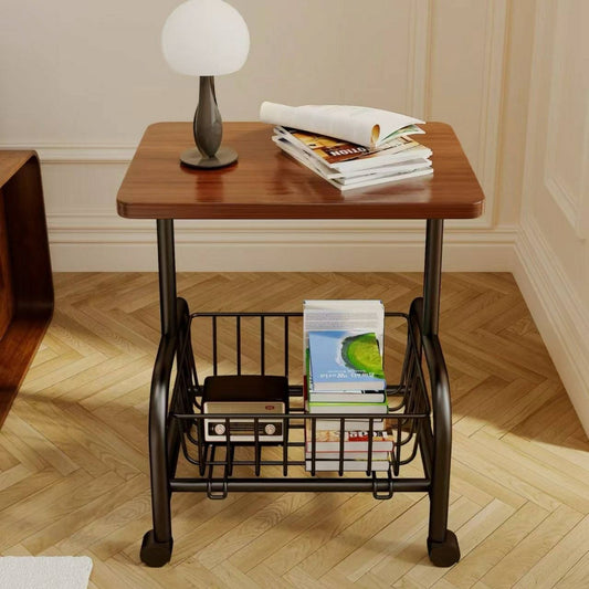 طاولة جانبية متحركة Table d'appoint mobile est un chariot de rangement compact avec roulettes