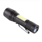 مصباح يدوي بثلاثة أوضاع، شحن USB، قابل للتكبير، مقاوم للماء، أسود TELESCOPIC ZOOM FLASHLIGHT lampe de poche 3 modes charge USB Zoomable imperméable à l'eau noir