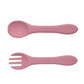 طقم طعام للأطفال سيليكون Silicone baby cutlery set