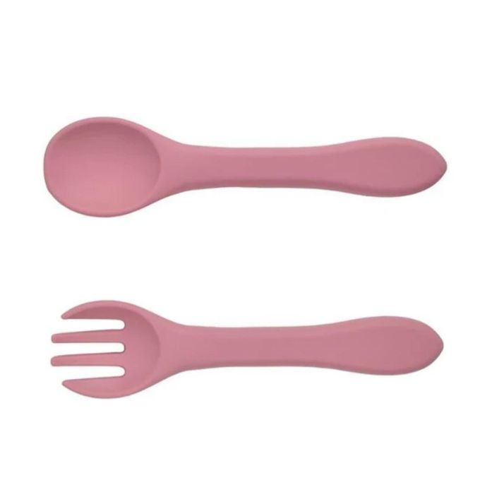 طقم طعام للأطفال سيليكون Silicone baby cutlery set