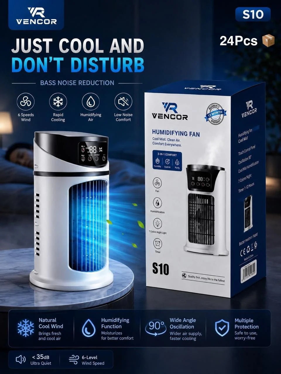 S10 Mini Climatiseur portable personnel مكيف هواء تبخيري شخصي صغير محمول