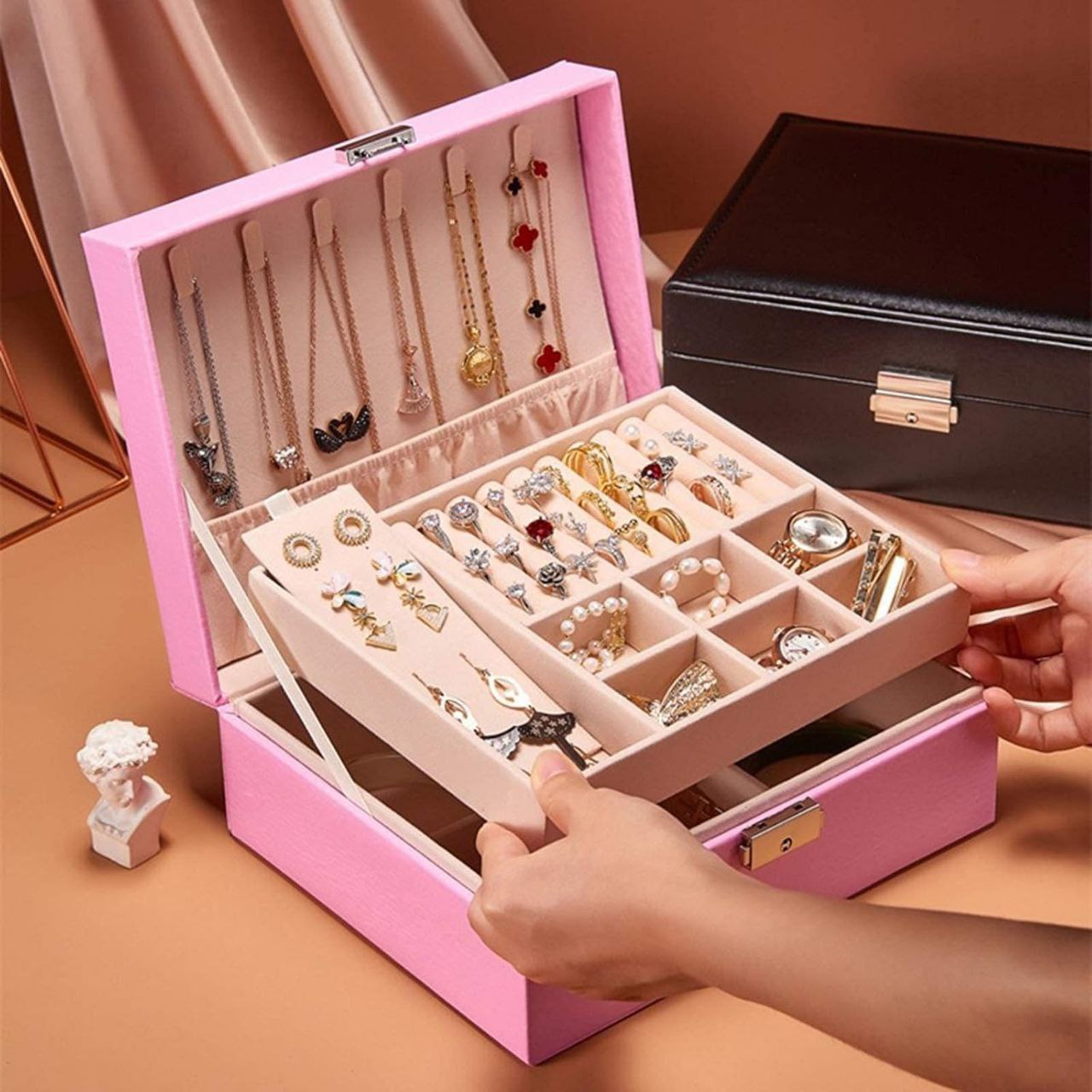 Boîte à Bijoux Élégante pour Femme علبة مجوهرات أنيق للنساء
