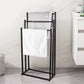 رف مناشف قائم بذاته مصنوع من المعدن الأسود Porte-serviettes sur pied Apaeofl en métal noir