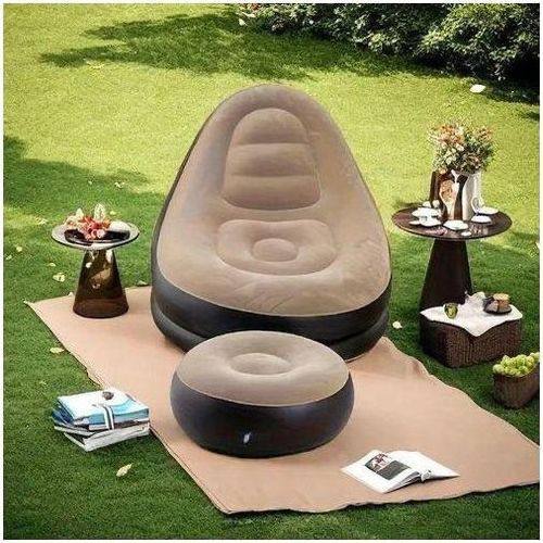 كرسي قابل للنفخ مع مسند للقدمين، أريكة قابلة للنفخ Fauteuil gonflable avec repose-pieds