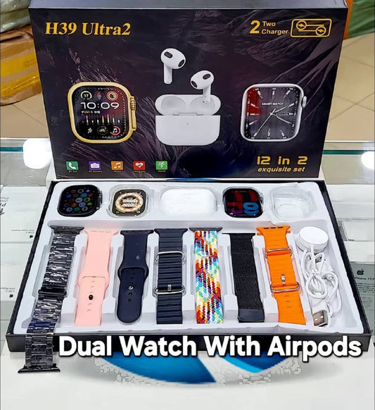 Smart watch H39 Dual watch with airpods