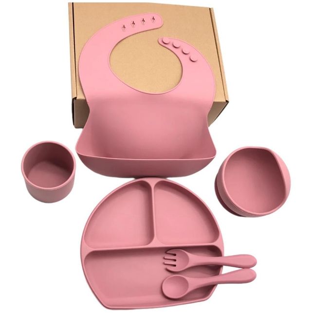 طقم طعام للأطفال سيليكون Silicone baby cutlery set