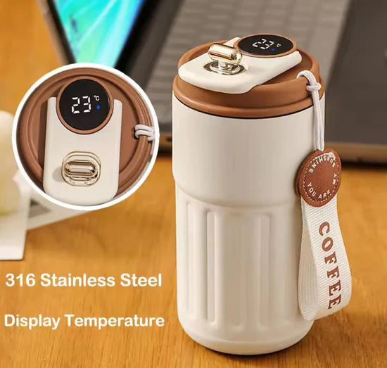 طيرموسا إنوكس كوب ذكي معزول مع شاشة عرض درجة الحرارة Mug isotherme intelligent avec affichage de la température LED