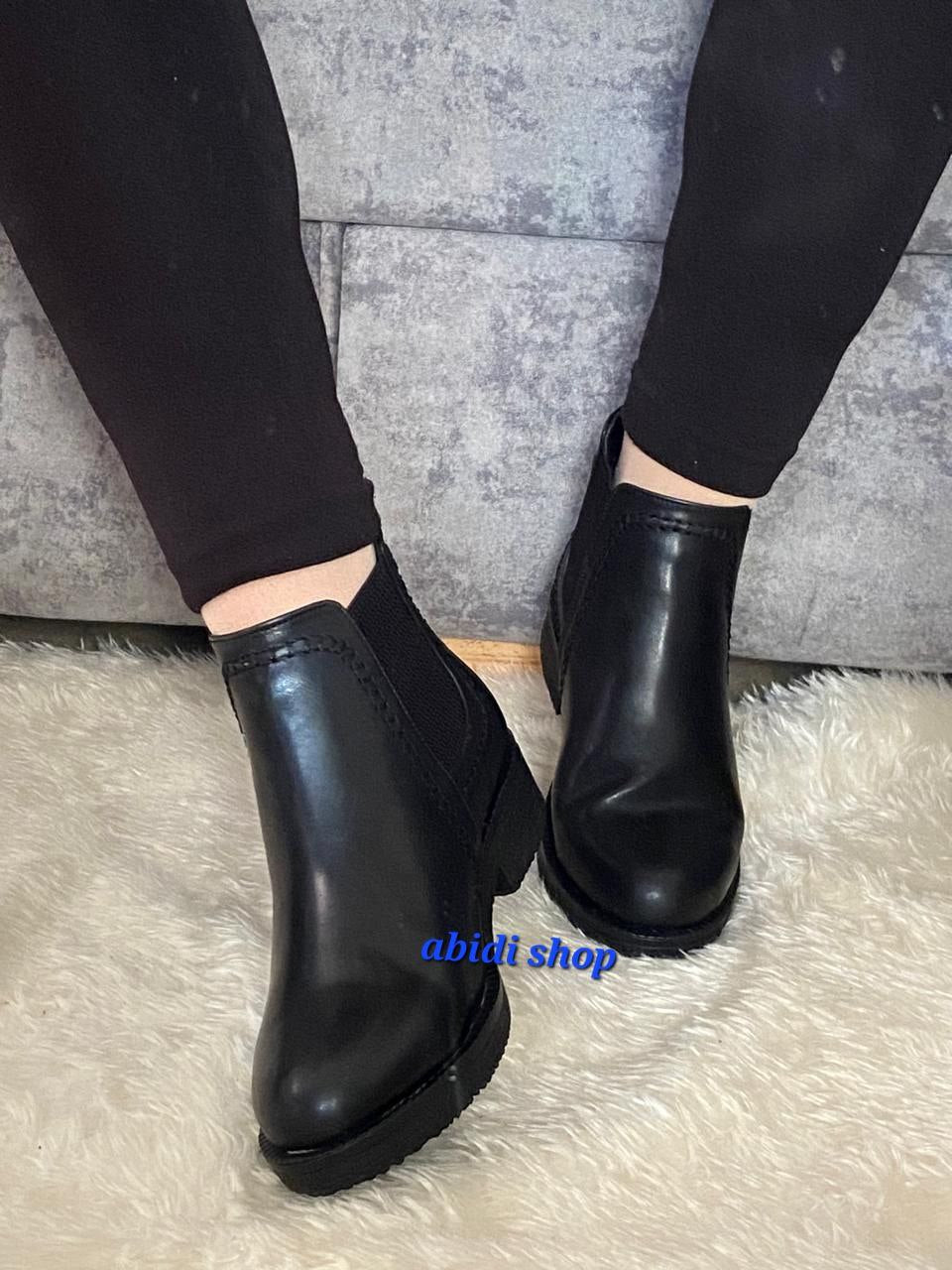 Bottes cuir gomme semelle بوط  جلد سومل كومة